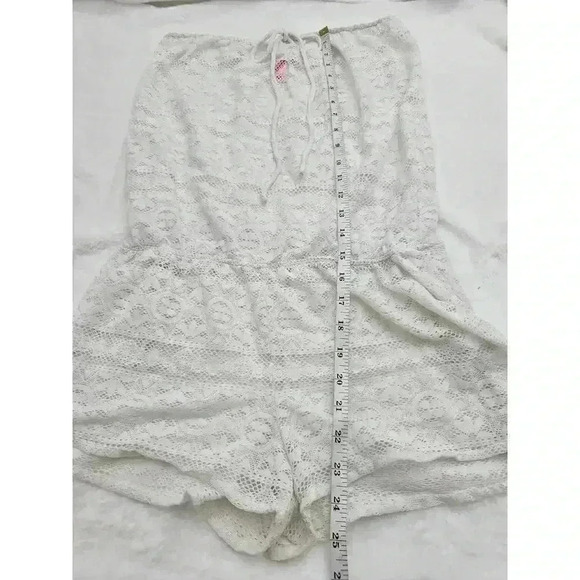 Victoria's Secret Women's Size M White Boho Strapless Romper Swim Coverup - Picture 8 of 8